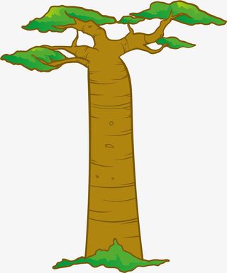 稀疏枯萎褐色树干免抠