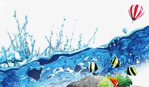 夏日清凉海报素材免抠