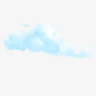 卡通蓝色云朵1免抠