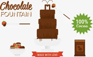 巧克力喷泉干酪融化免抠