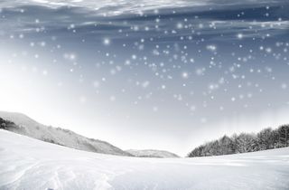 雪花飘落的冬天展板背景图高清