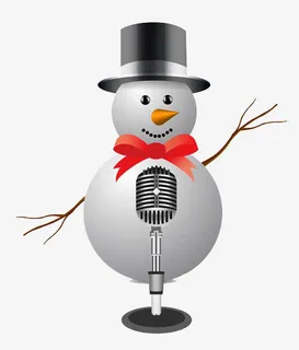 免抠卡通雪人唱歌免抠