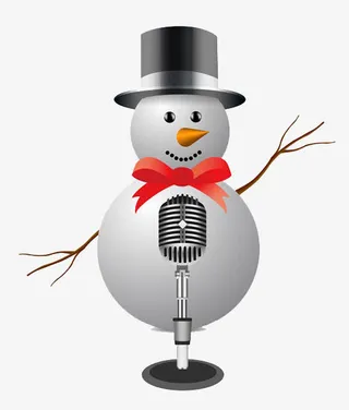 免抠卡通雪人唱歌免抠