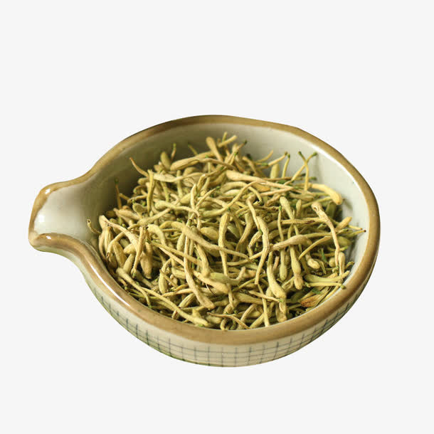 金银花花草茶中药材免抠