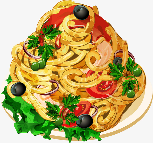 美味黄色炒面免抠