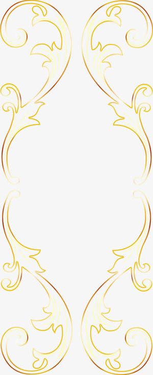 金色线条螺旋弯曲花纹中秋免抠