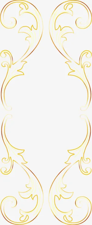金色线条螺旋弯曲花纹中秋免抠