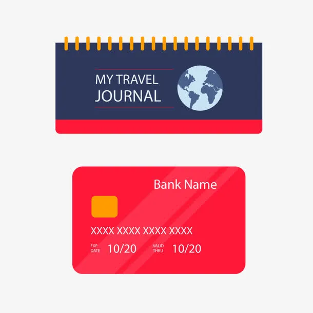 旅行社旅行账本银行卡图标设计素免抠