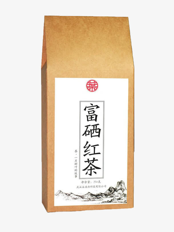 富硒红茶包装免抠