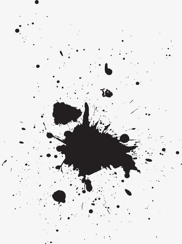 喷洒的墨迹免抠
