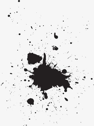 喷洒的墨迹免抠