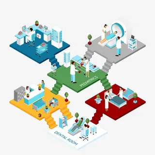 医院平面图高清免扣素材免抠