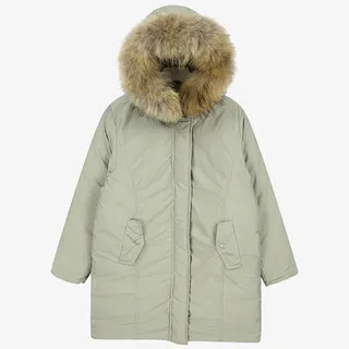 卡通手绘绿色的棉袄免抠