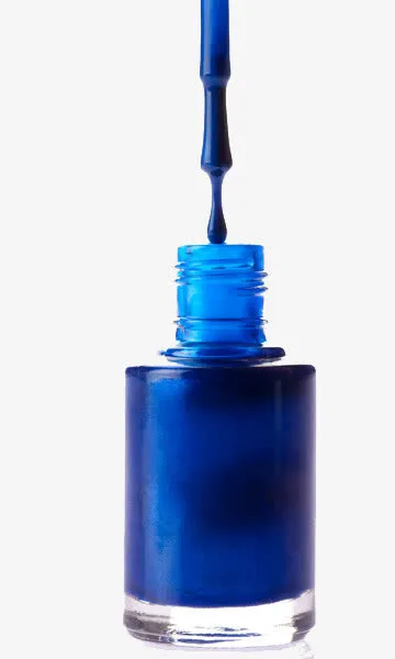 蓝色指甲油免抠