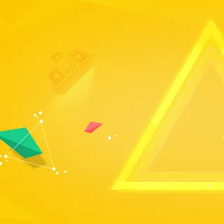 几何狂欢促销黄色背景图高清