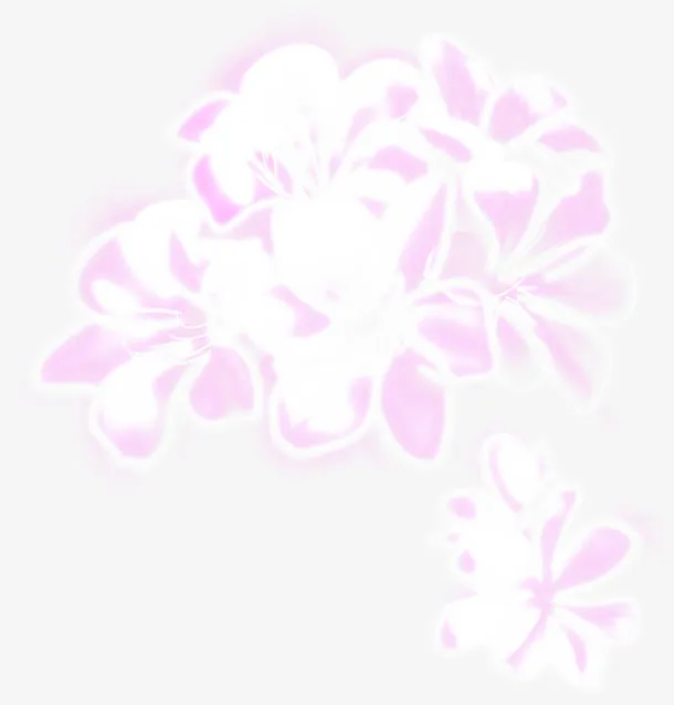 粉色朦胧花朵美景母亲节免抠