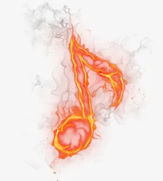 音乐符火焰免抠