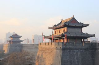 中国风建筑城楼风景免抠