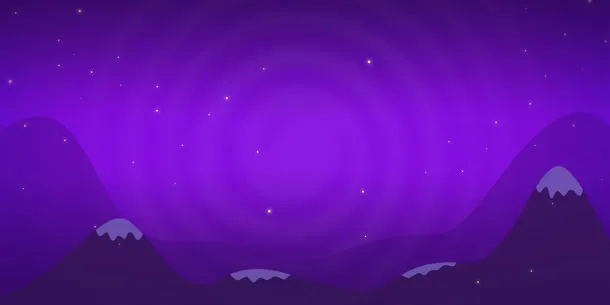 梦幻卡通手绘星空背景图