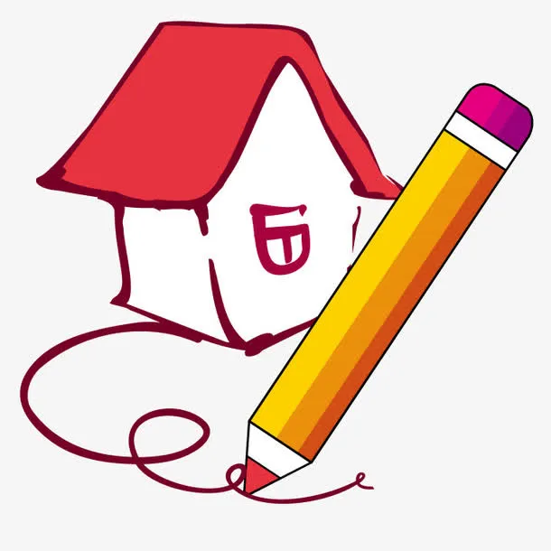 彩绘房屋居住免抠