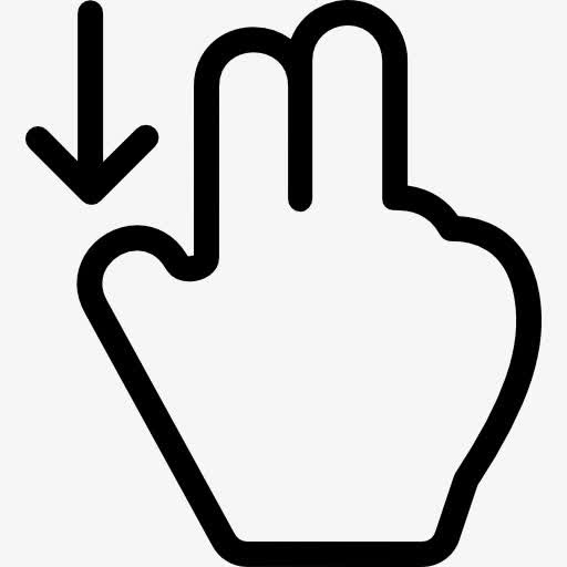 向下滑动图标免抠