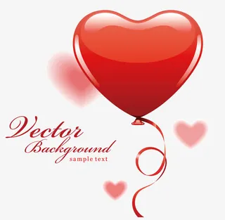 一个心形气球免抠