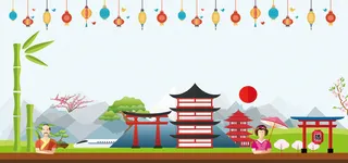 日本印象扁平化海报高清