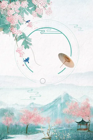 中国风传统山水风景广告高清