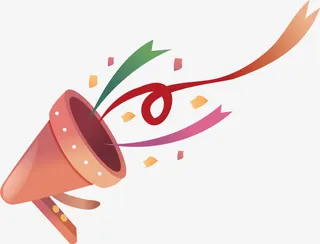 扩音器png矢量元素免抠