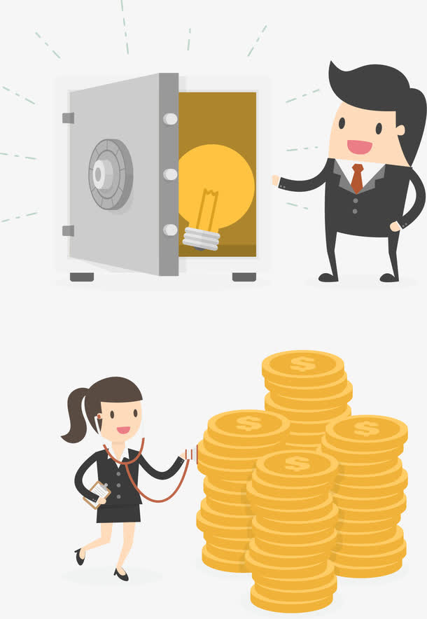 矢量手绘扁平人物免抠