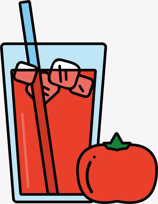 西红柿汁饮料免抠
