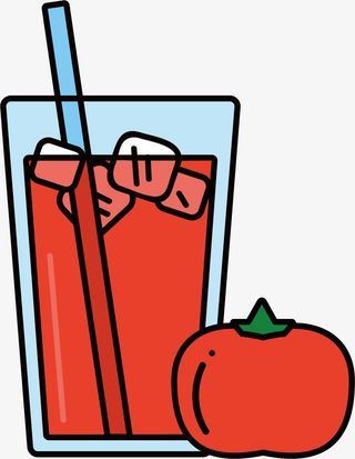 西红柿汁饮料免抠