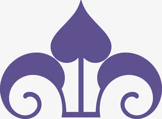 蓝色矢量花纹设计图免抠