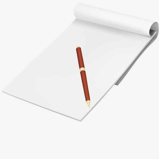 书写白色纸张免抠