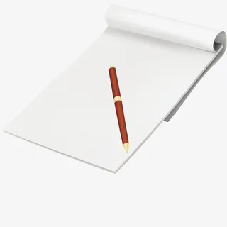 书写白色纸张免抠