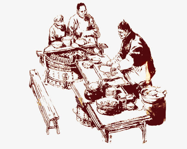 古代摆小摊做面食免抠