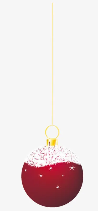 圣诞节圆球吊坠免抠