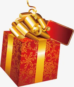 扁平手绘合成质感礼盒包装免抠