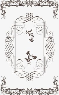 欧式花纹请柬设计矢量素材免抠