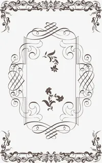 欧式花纹请柬设计矢量素材免抠