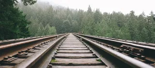 复古情怀铁路透视元素高清