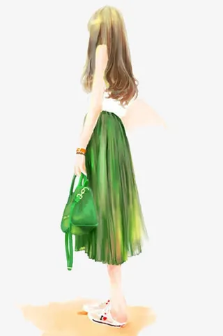 梦幻图片梦幻素材 女孩侧身免抠