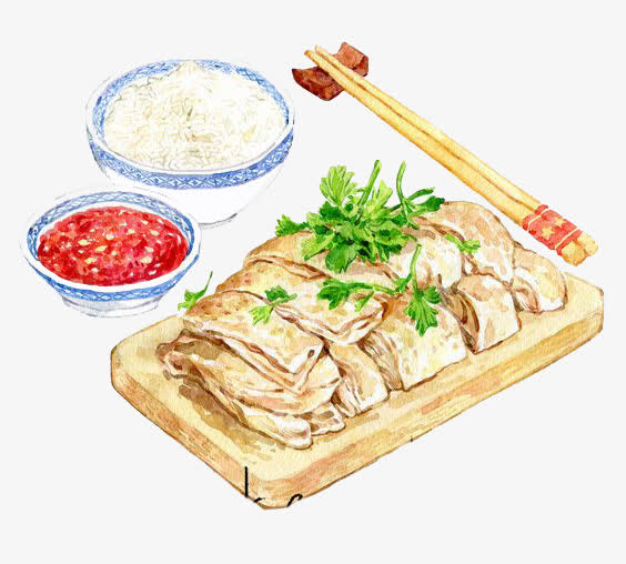 卡通北京烤鸭免抠