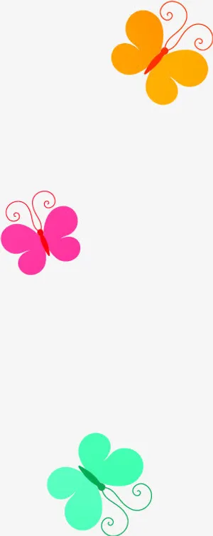 黄色蝴蝶可爱卡通免抠