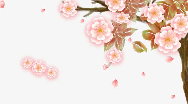 春天手绘樱花花朵花瓣免抠手绘/卡通手绘元素