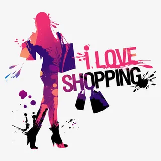 简约时尚购物女的图片免抠