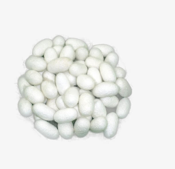 实物蚕丝球一堆免抠