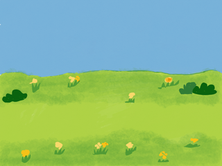 春日的蓝天绿草高清