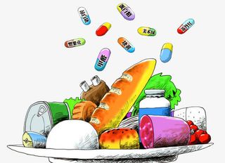 盘子里的食物添加剂免抠