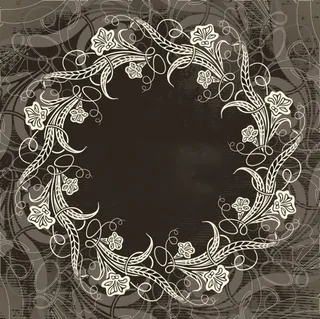 花藤圆形边框海报背景素材高清